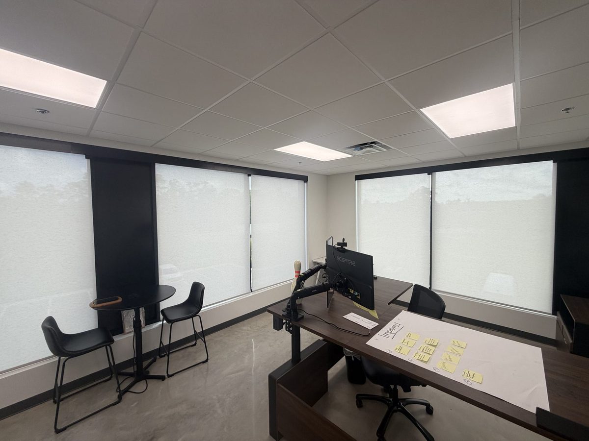 Solar shades in a Jacksonville office conference room